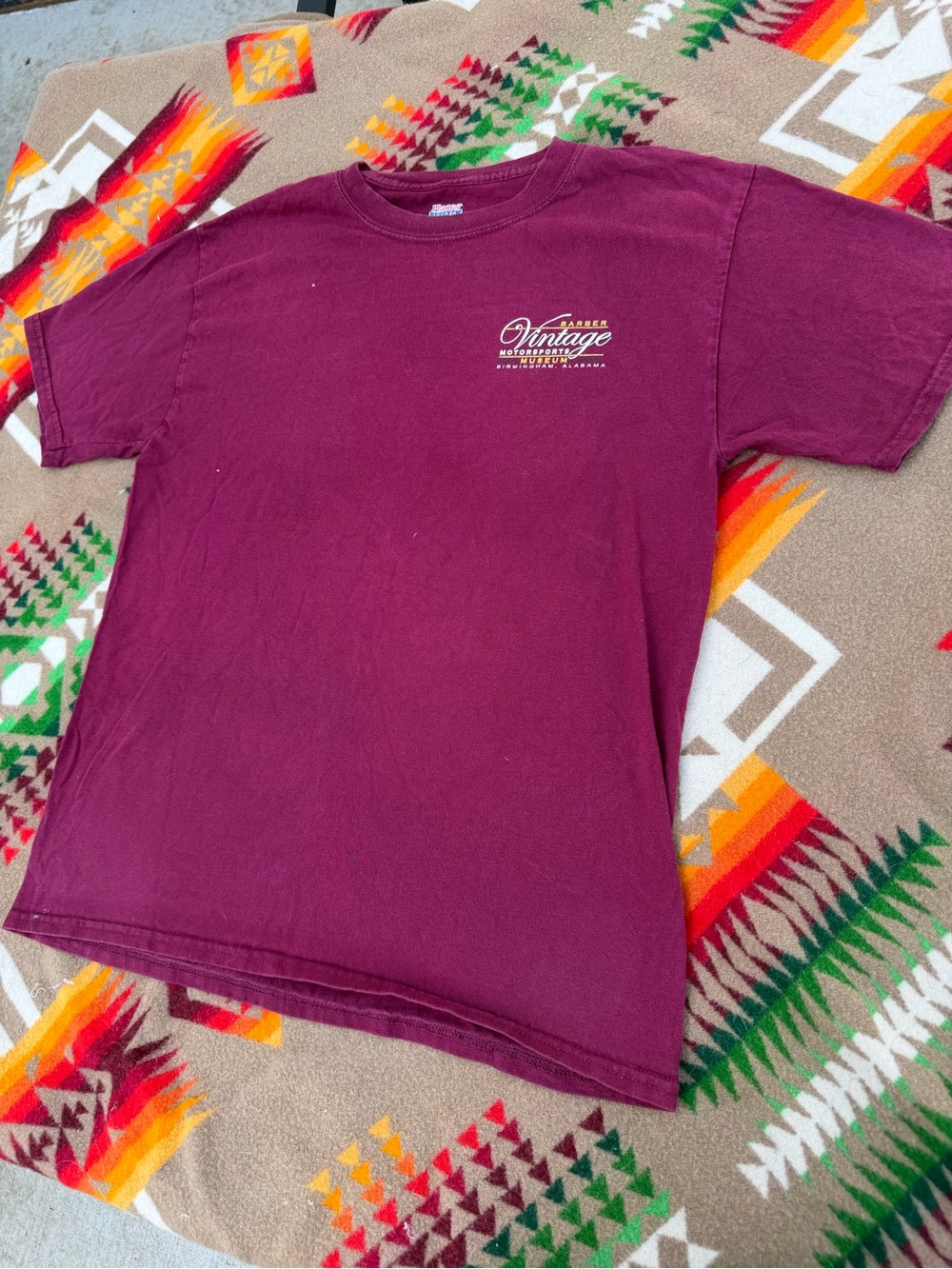 Hanes Maroon Beefy-T Crewneck Tee